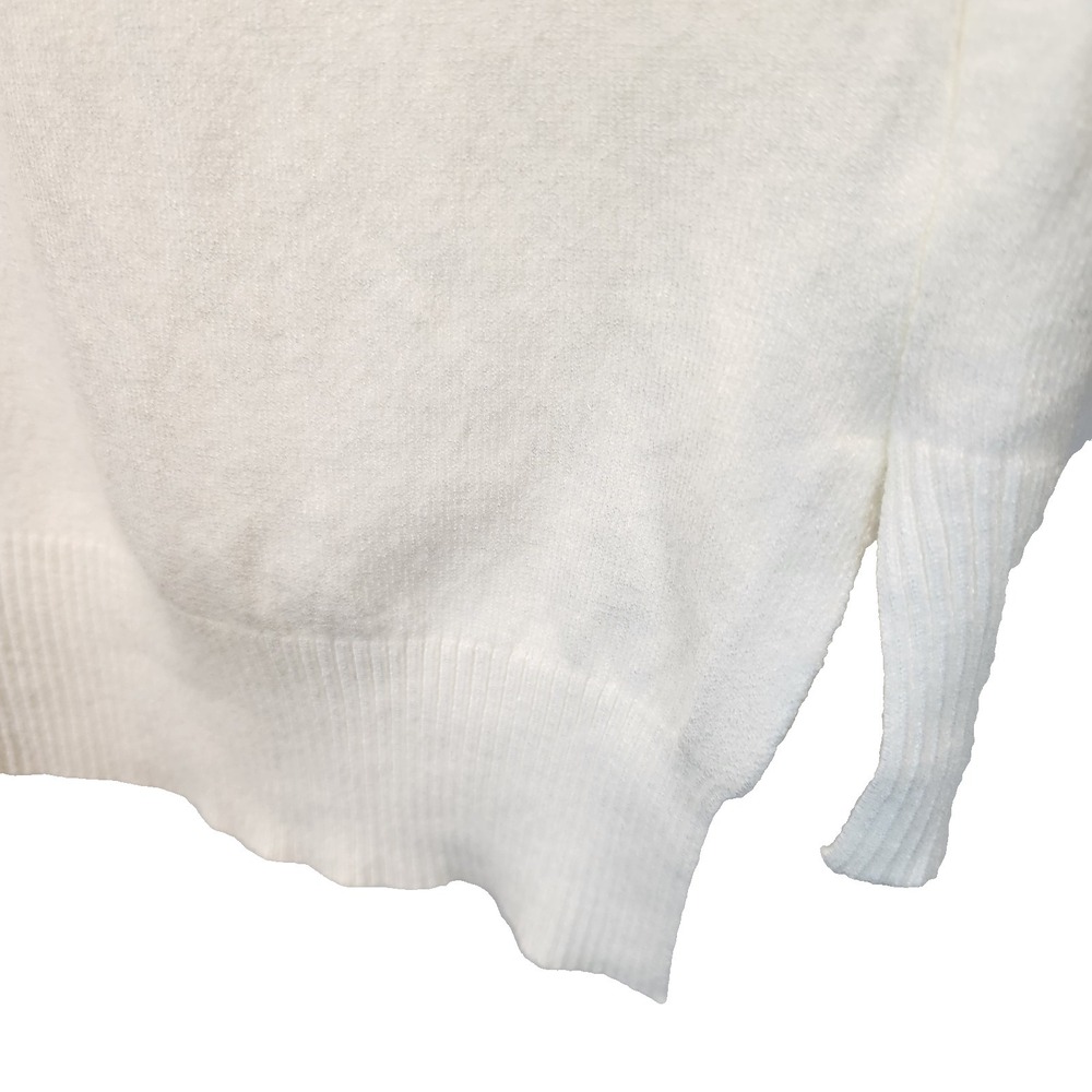 Urban Daizy V-neck Tunic Sweater Women's Size L Cream Long Sleeve Relaxed Fit - Picture 5 of 7
